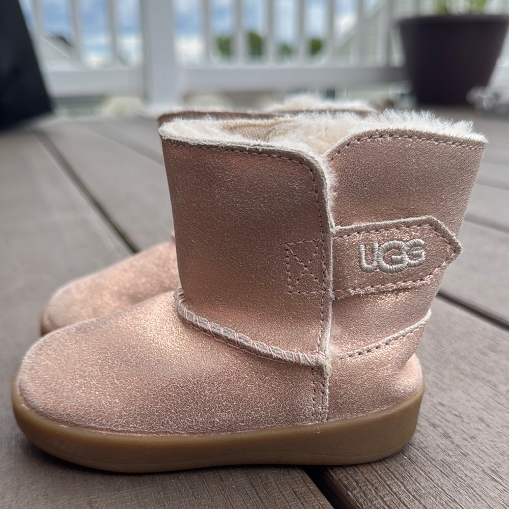 UGG Rose Gold Boots with Sheepskin Lining